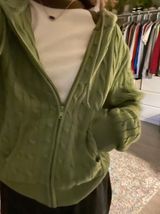 Brandy Melville brandy cable knit zip up sweater  Photo 0