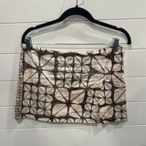 Geometric Patterned Skirt - Brown and Cream Photo 0