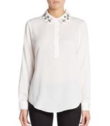 Ivanka Trump Embellished Button Down Photo 0