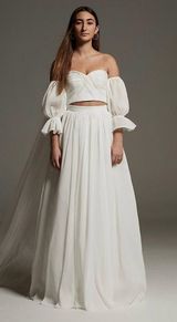 Vera Wang White Collection 2 Piece Wedding Dress Photo 0
