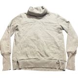 ALO Haze Yoga Funnel Neck Pullover Sweatshirt Top Long Sleeve Oatmeal Cozy Small Photo 0