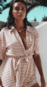 Sabo Skirt Comfy Striped Playsuit Romper Photo 0