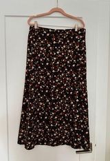 Elodie Floral Slit Midi Skirt Large Spring Summer Office Work Casual Photo 0