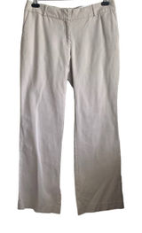 J Crew Pants Women 10 Beige‎ Cotton Straight Leg Pockets Work Y2K Preppy Coastal Photo 0