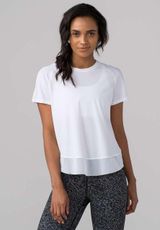 Lululemon Short Sleeve Open Back Workout Top White Photo 0