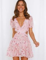 Hello Molly Pink Floral Dress Photo 0