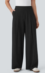 HALARA Breezeful High Waisted Wide Leg Quick Dry Work Pants Pockets Black Size S Photo 0