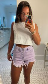 Purple Jean Shorts Photo 0