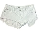 Revolve Superdown Denim Shorts in White Size 24 Cut Offs Low Rise Photo 0