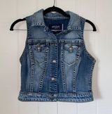 Silver Jeans Silver Jean Vest Size Small Blue Denim Cropped  Photo 0