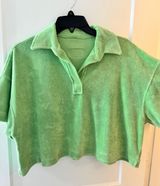 Green Terry Cloth Top Photo 0