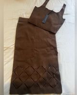 House of Harlow 1960 two piece set brown sz S Photo 0