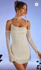 Champagne Embellished Dress Photo 0