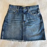 Madewell Rigid Denim Straight Mini Skirt 25 Maxdale Wash Reworked Edition Boho Photo 0