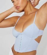 Garage Light Blue Corset Top Photo 0