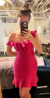 Likely Pink Ruffle Dress Photo 0