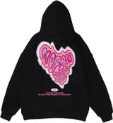 No Fear Pink Heart Print Hoodie Photo 0