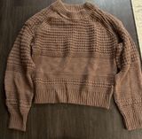 Universal Threads Universal Thread Textured Brown Sweater Photo 0