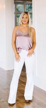 These Three Boutique Stretchy White Flares Photo 0