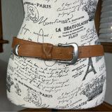 Merona Vintage | Leather Western Silver Buckle Y2k Belt Size M/30 Photo 0