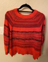 Mossimo Supply Co Orange/Red Striped Sweater Photo 0