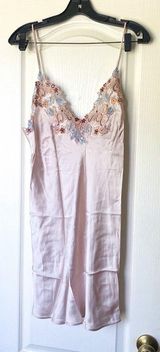 La Perla Slip Maison Rainbow Embroidered Silk Floral Dress Lace Blush Pink M NWT Photo 0