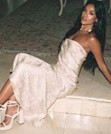 SALVIN STRAPLESS MAXI DRESS CHAMPAGNE Photo 0