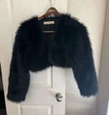 Free People Cropped Fur Jacket Photo 0