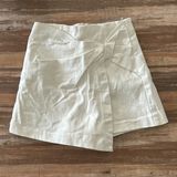 White Denim Wrap Bow Skort Size Small Photo 0