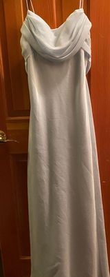 Blue Floor Length Formal Dress Size L Photo 0