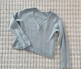 Abercrombie & Fitch Light Blue V-Neck Sweater Photo 0