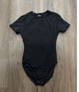 SKIMS Fits Everybody T-shirt Women's Black Short Sleeve Bodysuit Size S Photo 0