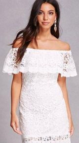 Forever 21 White Crochet Dress Photo 0