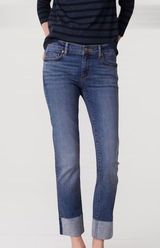 Ann Taylor LOFT Marisa 4 jeans cuffed   Measurements  15” waist flat  27” uncuffed inseam  22” cuffed inseam Photo 0