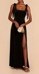 BIRDY GREY Alex Convertible Dress size XS Black slid slit gown bridesmaid formal Photo 0