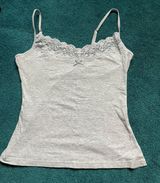 Lace Camisole Tank Top Gray Size M Photo 0