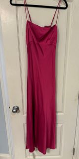 The A&F Julia Slip Cowl Back-Bow Maxi Dress Pink Photo 0