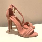 Qupid Blush pink latch high heels Photo 0