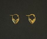 18K Gold Plated Love Heart Hoop Earrings for Women Photo 0