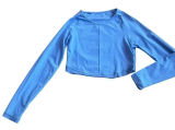 Gymshark by Whitney Simmons Blue Crop Top Shirt Long Sleeve Size Large Women's Photo 0