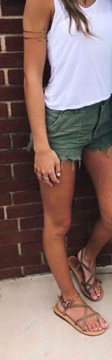 Free People Army Green Shorts Photo 0