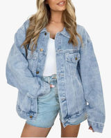 Oversized Jean Jacket Blue Size M Photo 0