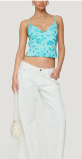 Edikted White Jeans low rise baggy petite  Photo 0