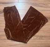 Ribbed Faux Velvet Flare Pants Photo 0