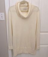 Tunic Length Cowl Neck Sweater in Ivory Photo 0