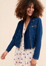Anthropologie Pilcro Blue Jean Jacket Classic Denim Style Photo 0