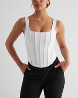 Express Body Contour Tank Top White Photo 0