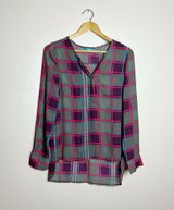 Pim + Larkin  Plaid Blouse Size M EUC Photo 0
