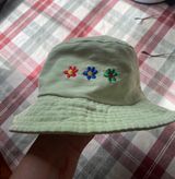 Cute Green Flower Bucket Hat Photo 0