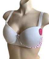 Massam Floral Padded Underwire Bra Made in Brazil New with Tags White Size L Photo 0